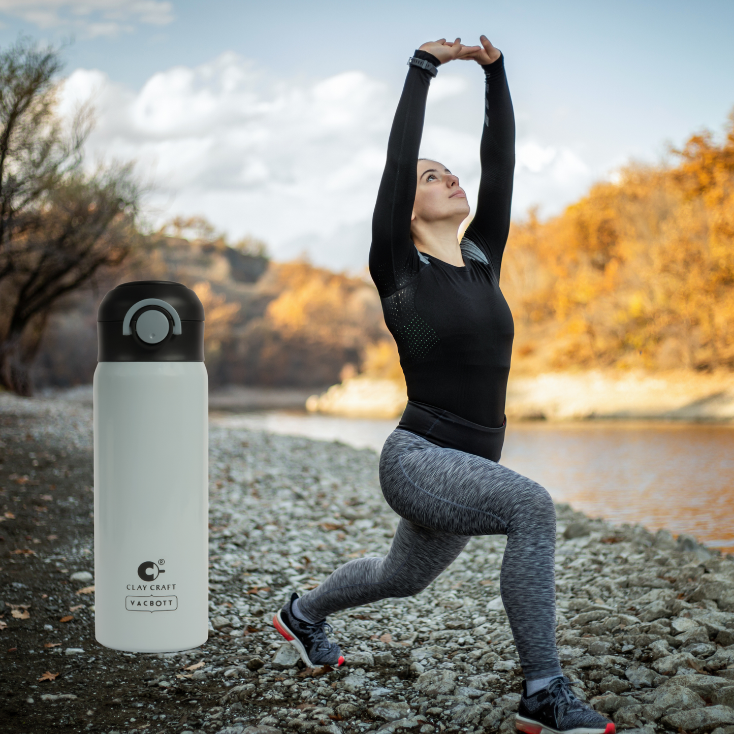 Vacbott Vacuum Bottle Sonic Pro One-Touch Lid | 24-Hour Hot & Cold 550ml| BIS Certified