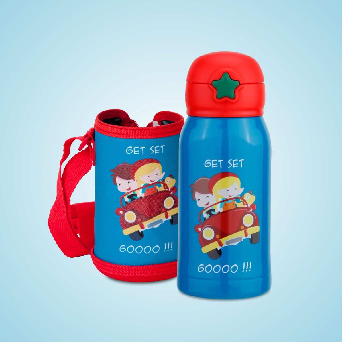 Vacbott Vaccum Bottle, Kids Double Walled 24 Hours Hot and Cold Water Bottle, 550ml