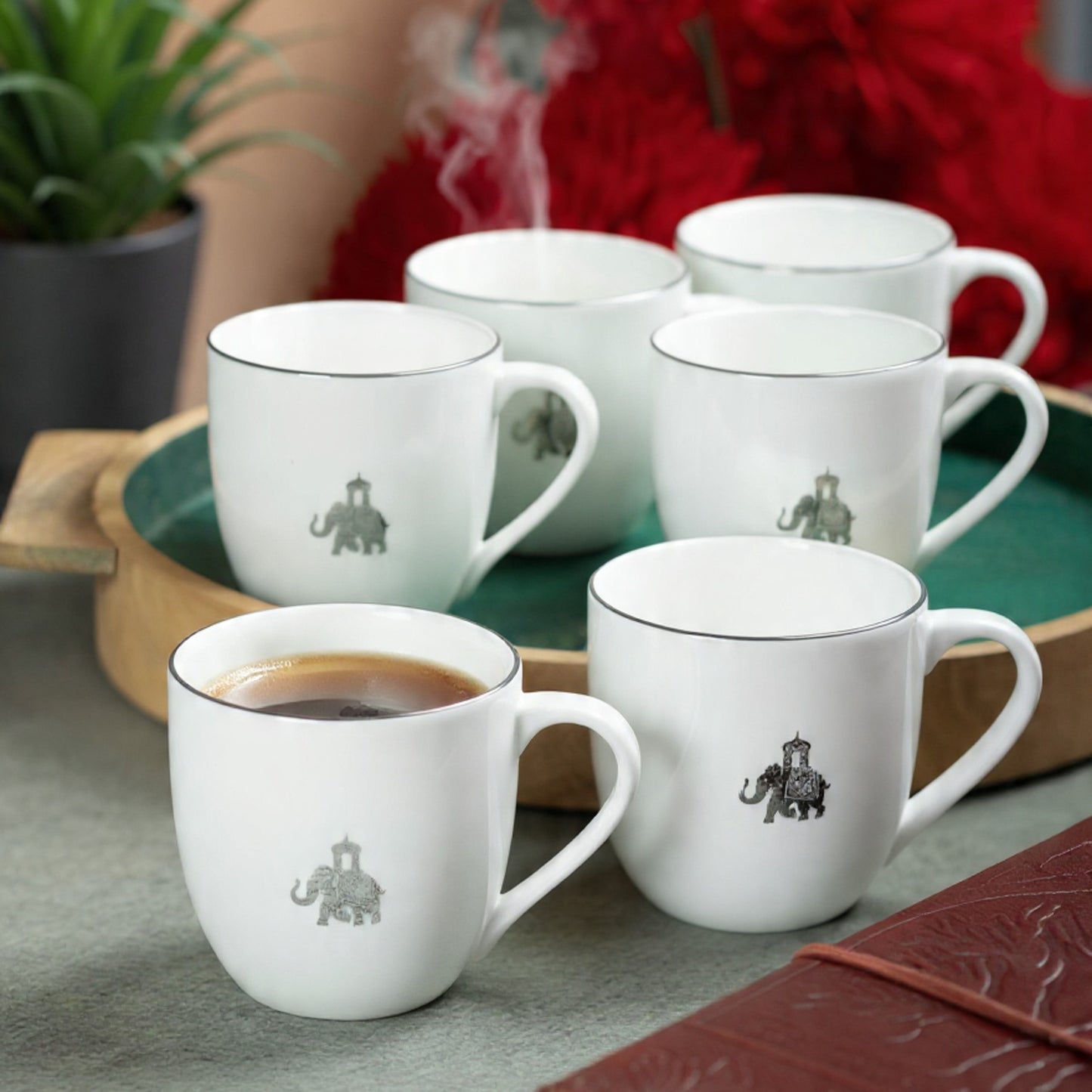 JCPL Oscar Clark Matang Tea & Coffee Mugs Set of 6