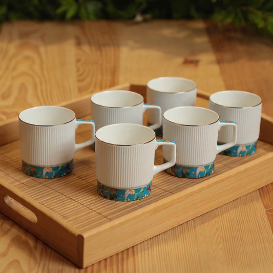JCPL Charles Manor Coffee & Tea Mugs Set of 6, 230 ml (MS404)