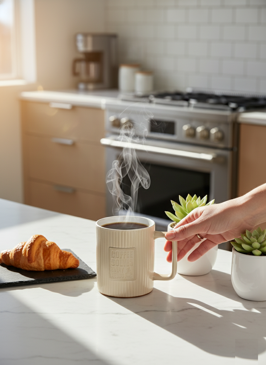Kaffa Pebble Milk/Coffee Mug - 1 Pc - 400 ml (Kaffa K02)