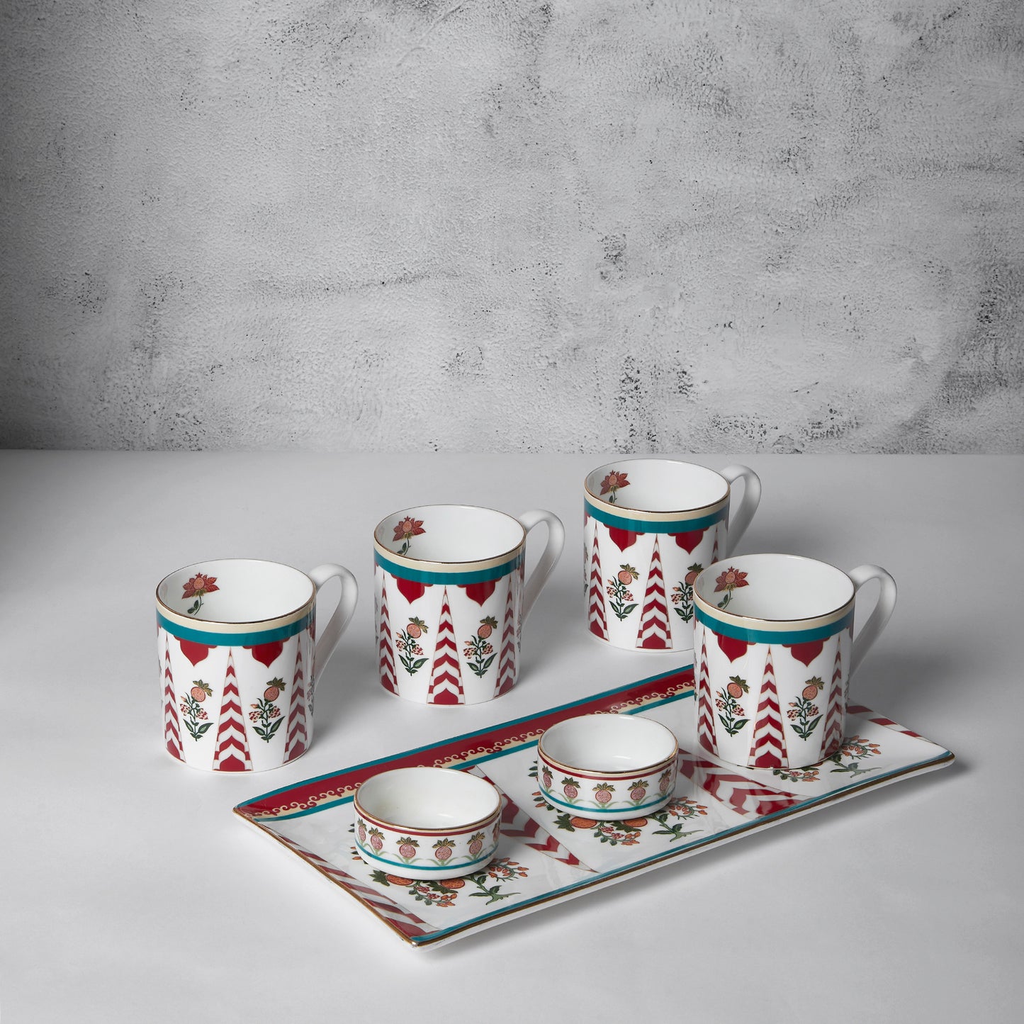 India Circus Blushed Orchard Tea & Coffee Snack Set of 7