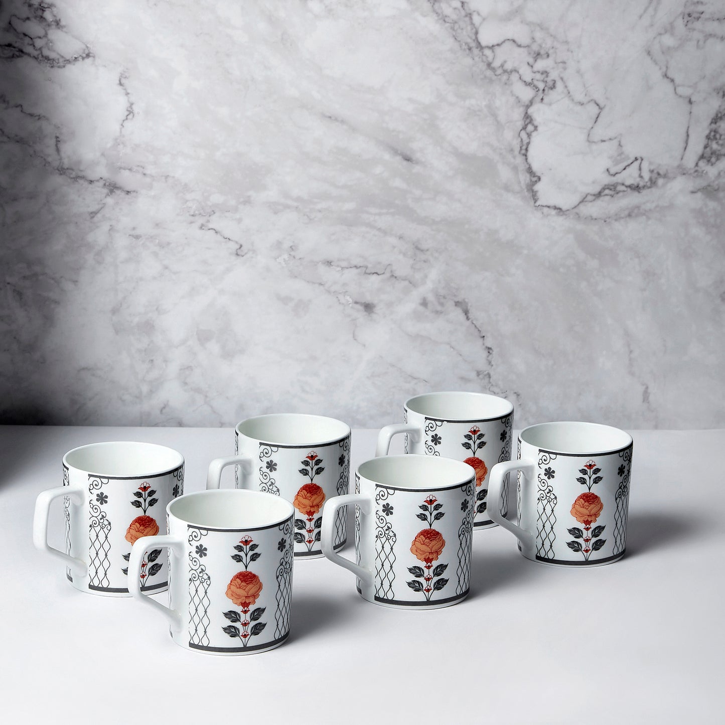 India Circus DIRECTOR Onyx elegance Coffee Mug Set of 6