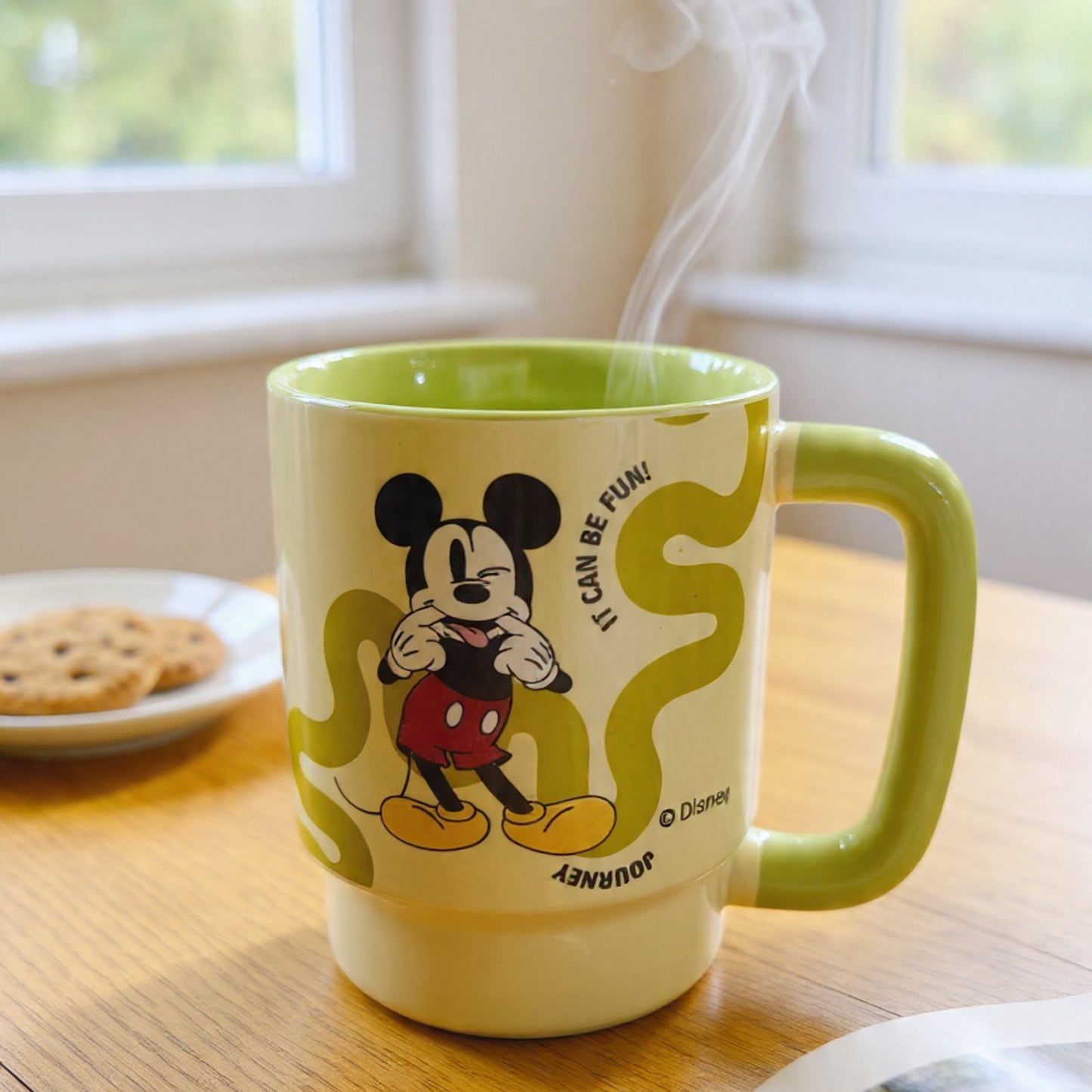 Disney Mickey Mouse Double-Sided Cartoon Print Presco Pebble Coffee & Milk Mug 1 Piece