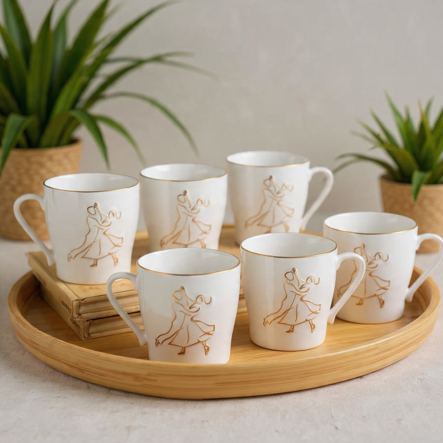 Swirl Coffee & Tea Mugs, 175ml, Set of 6 (373)