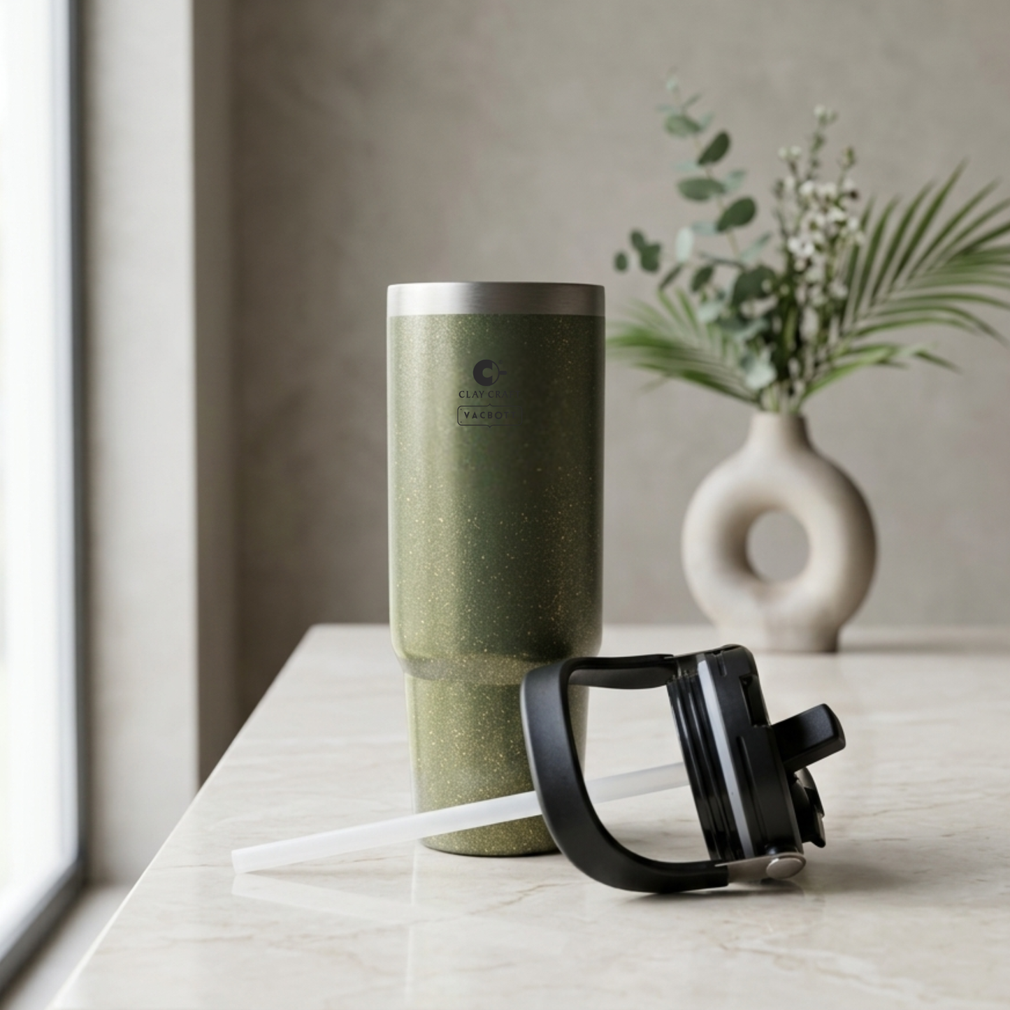 Vacbott EverSip™ Tumbler with Top Lid Handle , 900 ml