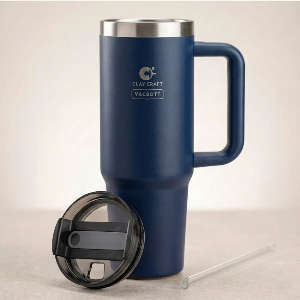 Vacbott Vacuum EverSip® Chrome Tumbler 900 ml for Adults for Office & Gym