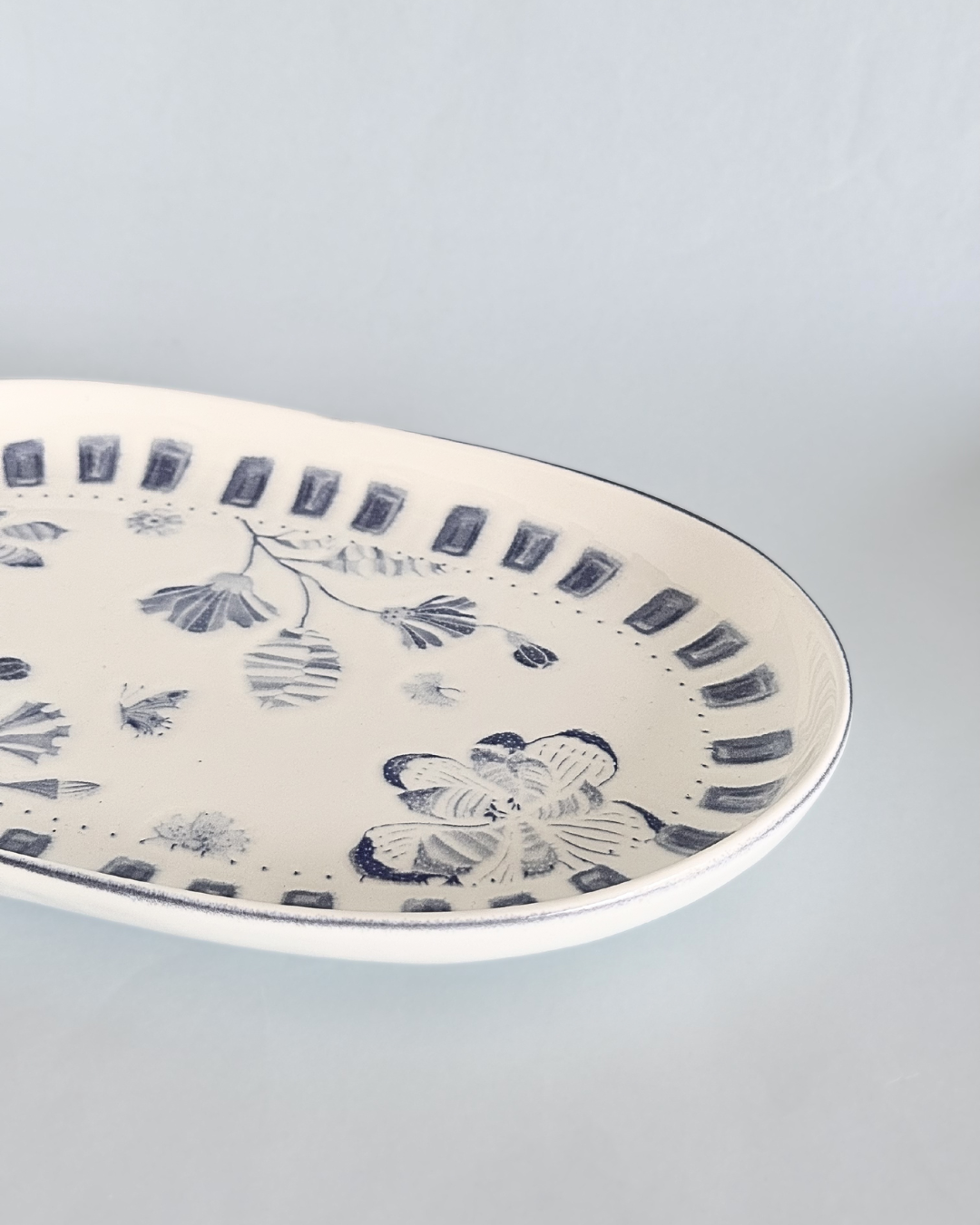 Magique By The Wishing Chair X Clay Craft, Blue Orchard Textures Charlie 25 Cm Platter & Bowl Set