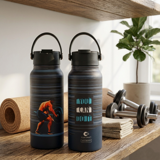 Vacbott Vacuum Bottle, Vivid Phantom Printed Double Walled 18 Hours Hot & 24 Hours Cold  Water Bottle Vacuum Insulated Hot & Cold Flask Water Bottle, 700ml