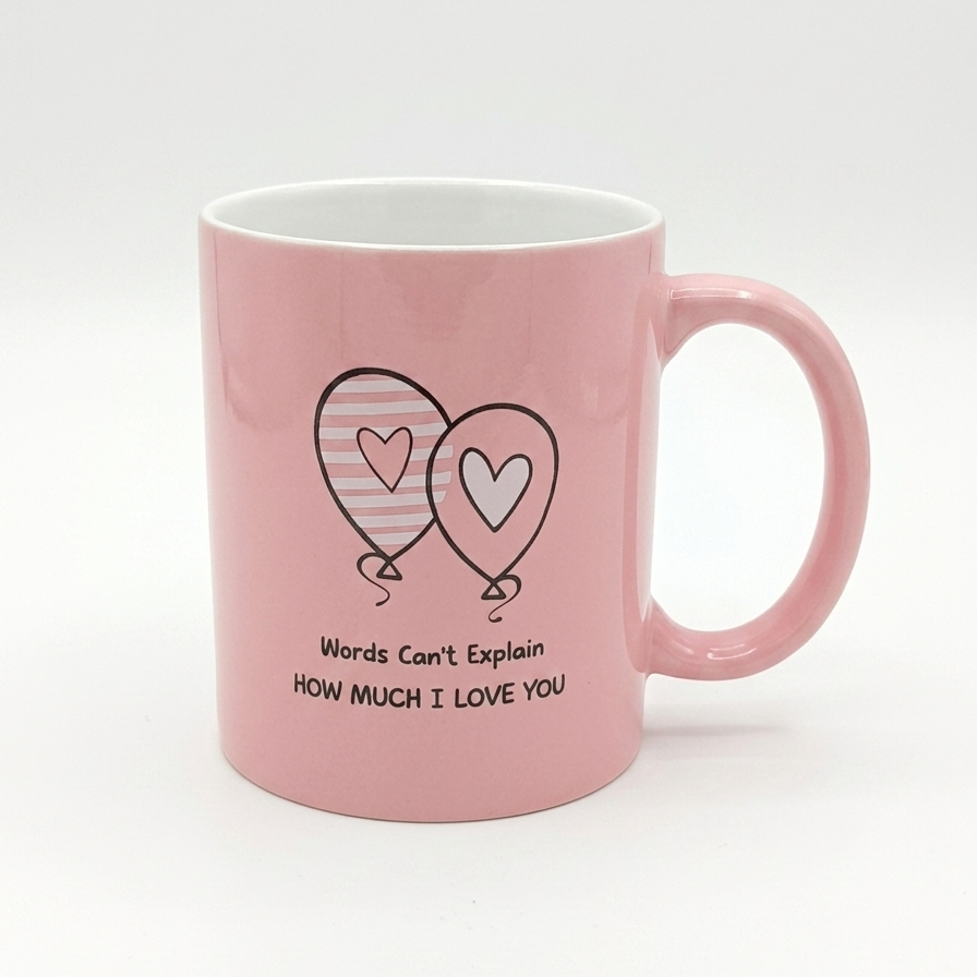 Swing Pebble Ceramic Coffee & Milk Mug with Printed Quotes, 350ml, (PB381)