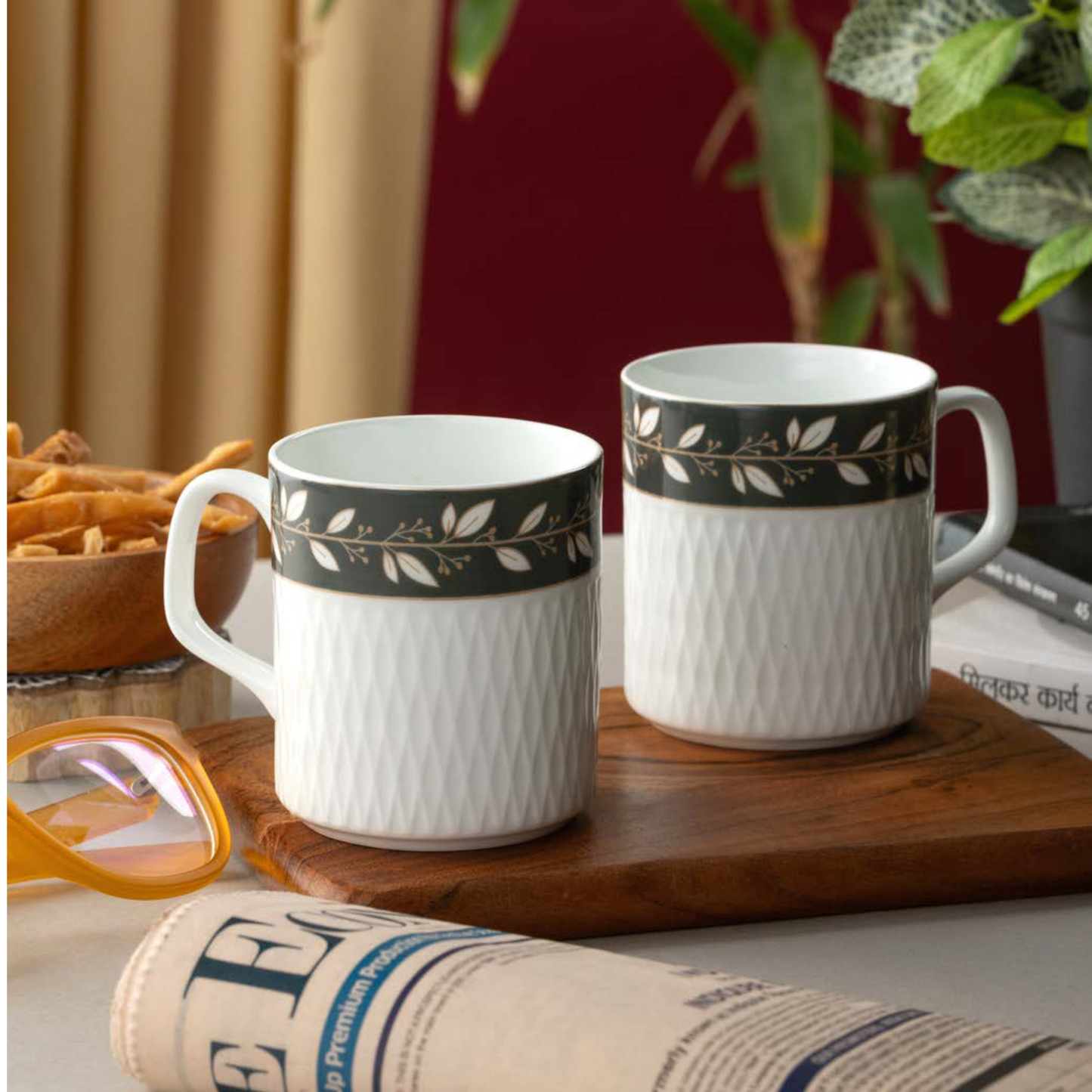 Clay Craft Allure Presto Coffee & Tea Mugs Set of 6 (P208)