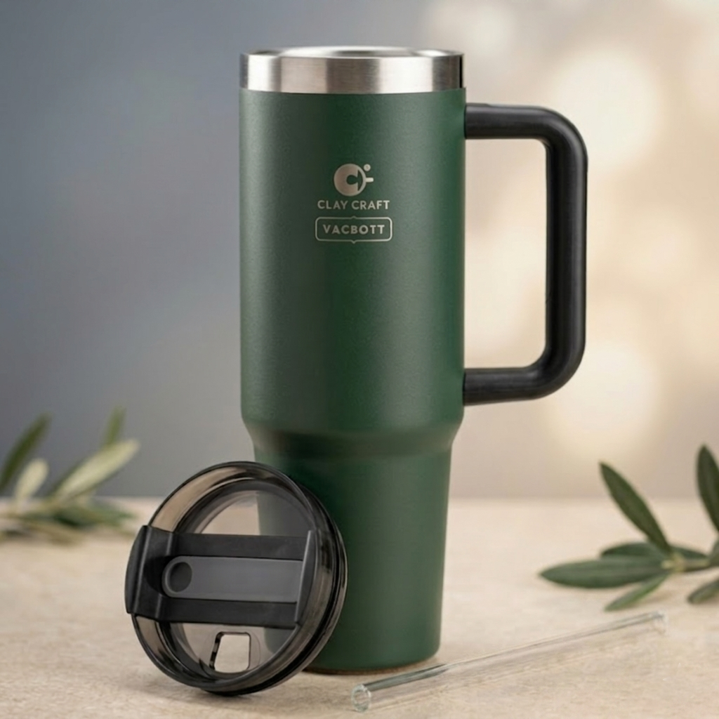 Vacbott Vacuum EverSip® Chrome Tumbler 900 ml for Adults for Office & Gym