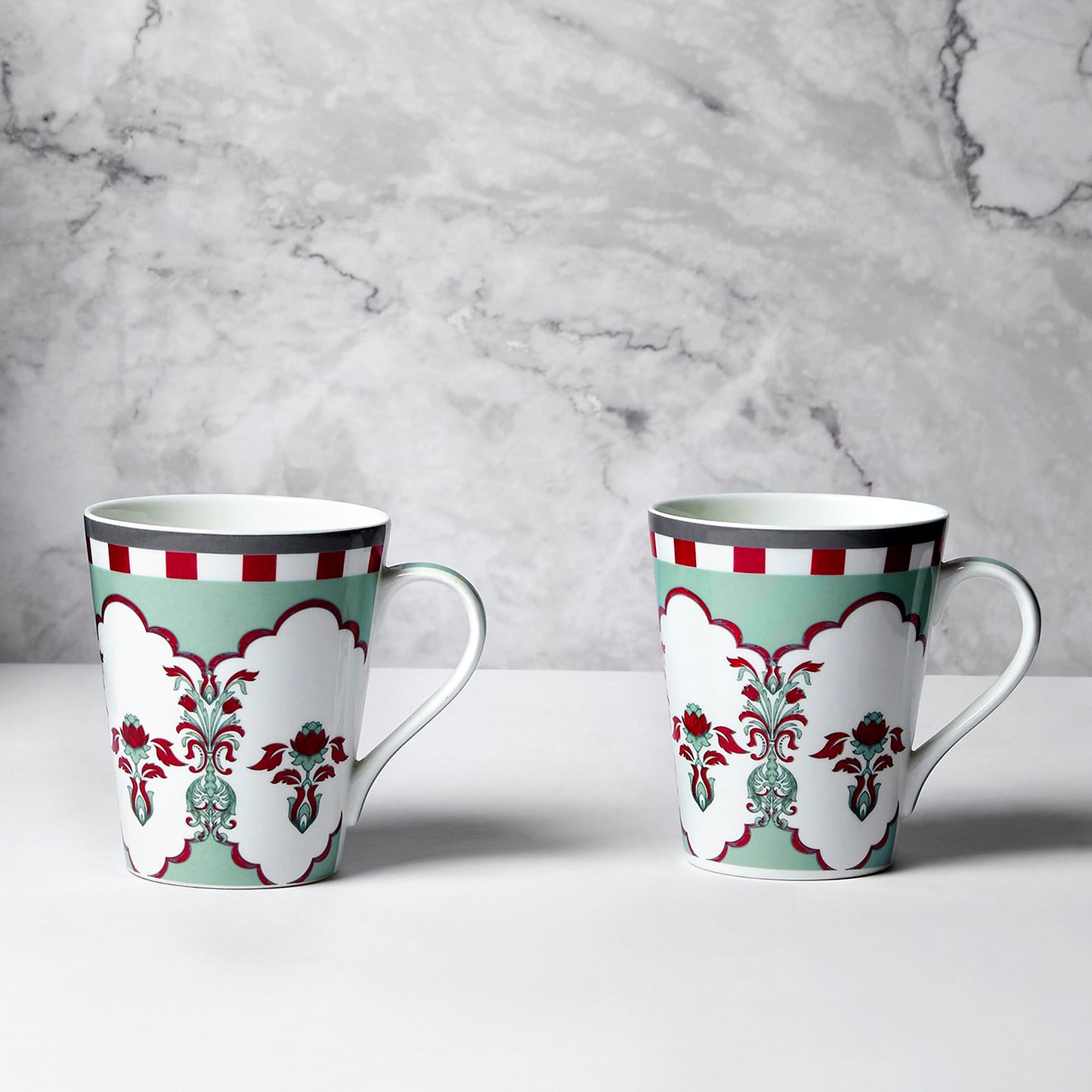 India Circus Sage Luxe Zing Milk Mugs 340ml Set of 2