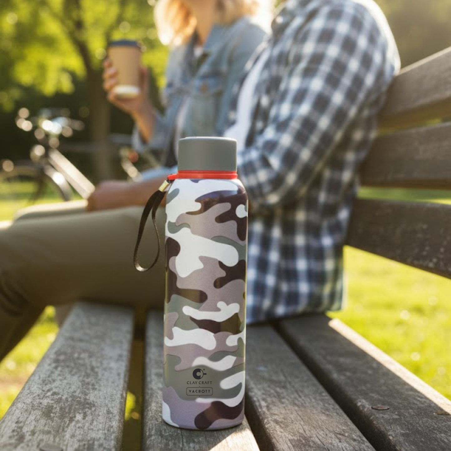 Vacbott Vacuum Bottle, Everest Military Double Walled 24 hours Cold & 18 hours Hot, 700ml