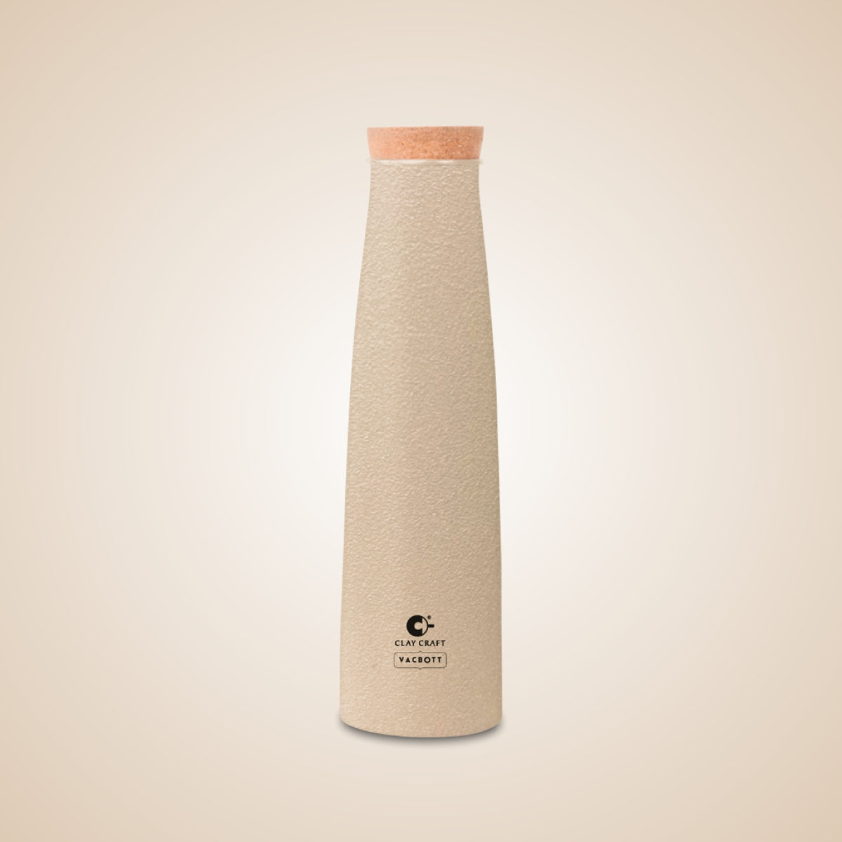 Vacbott Chariott Single Walled Non Insulated Water Bottle, 900ml, with Cork Stopper