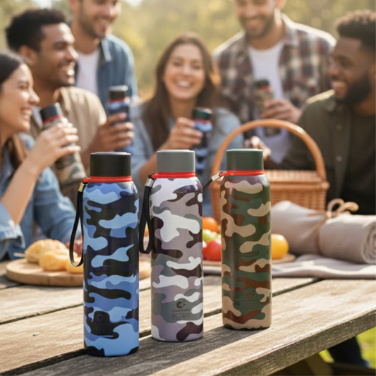Vacbott Vacuum Bottle, Everest Military Double Walled 18 Hours Hot & 24 Hours Cold  Water Bottle Vacuum Insulated Hot & Cold Flask, 700ml