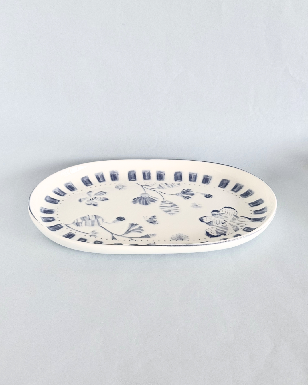 Magique By The Wishing Chair X Clay Craft, Blue Orchard Textures Charlie 25 Cm Platter & Bowl Set