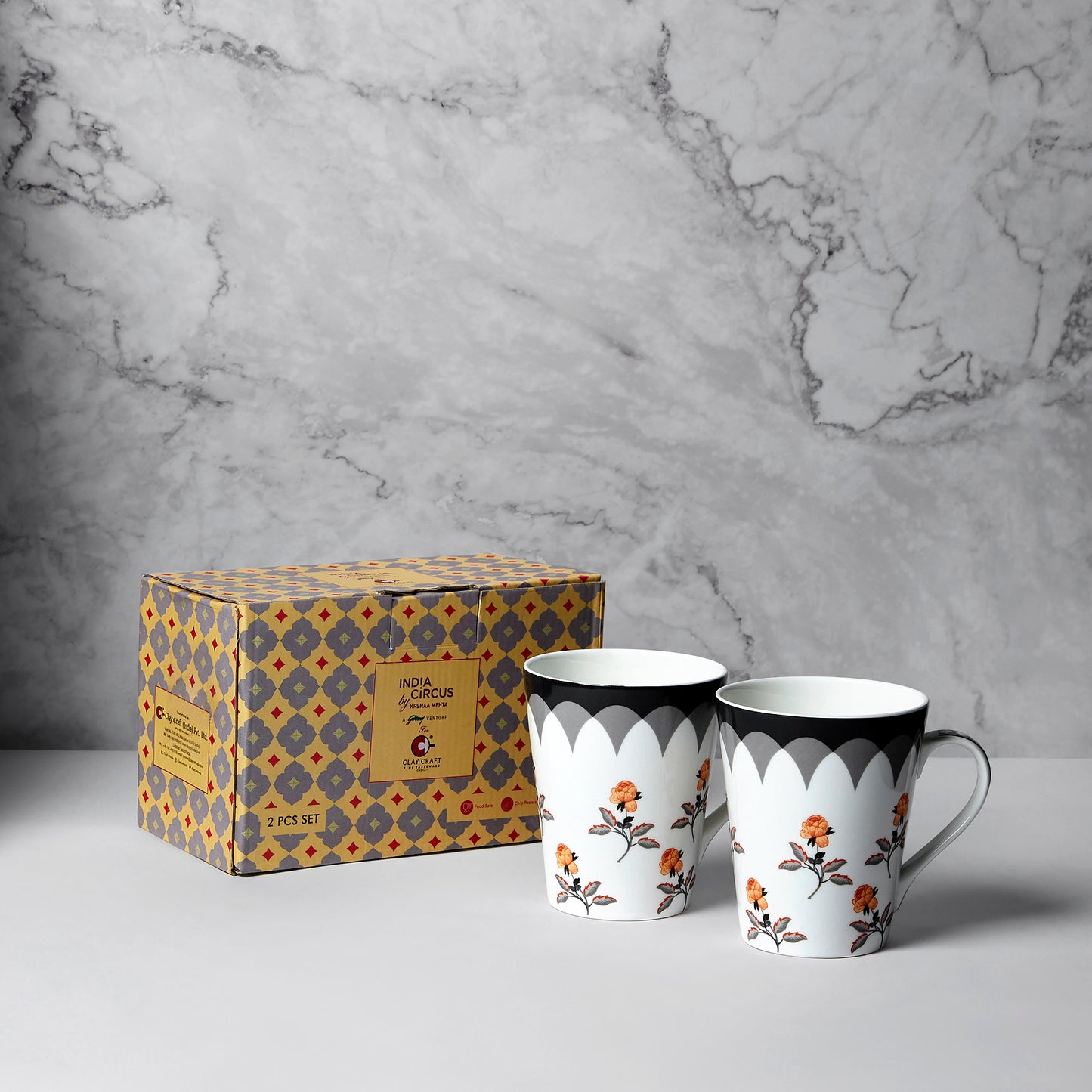 India Circus Onyx elegance Zing Milk Mug Set of 2