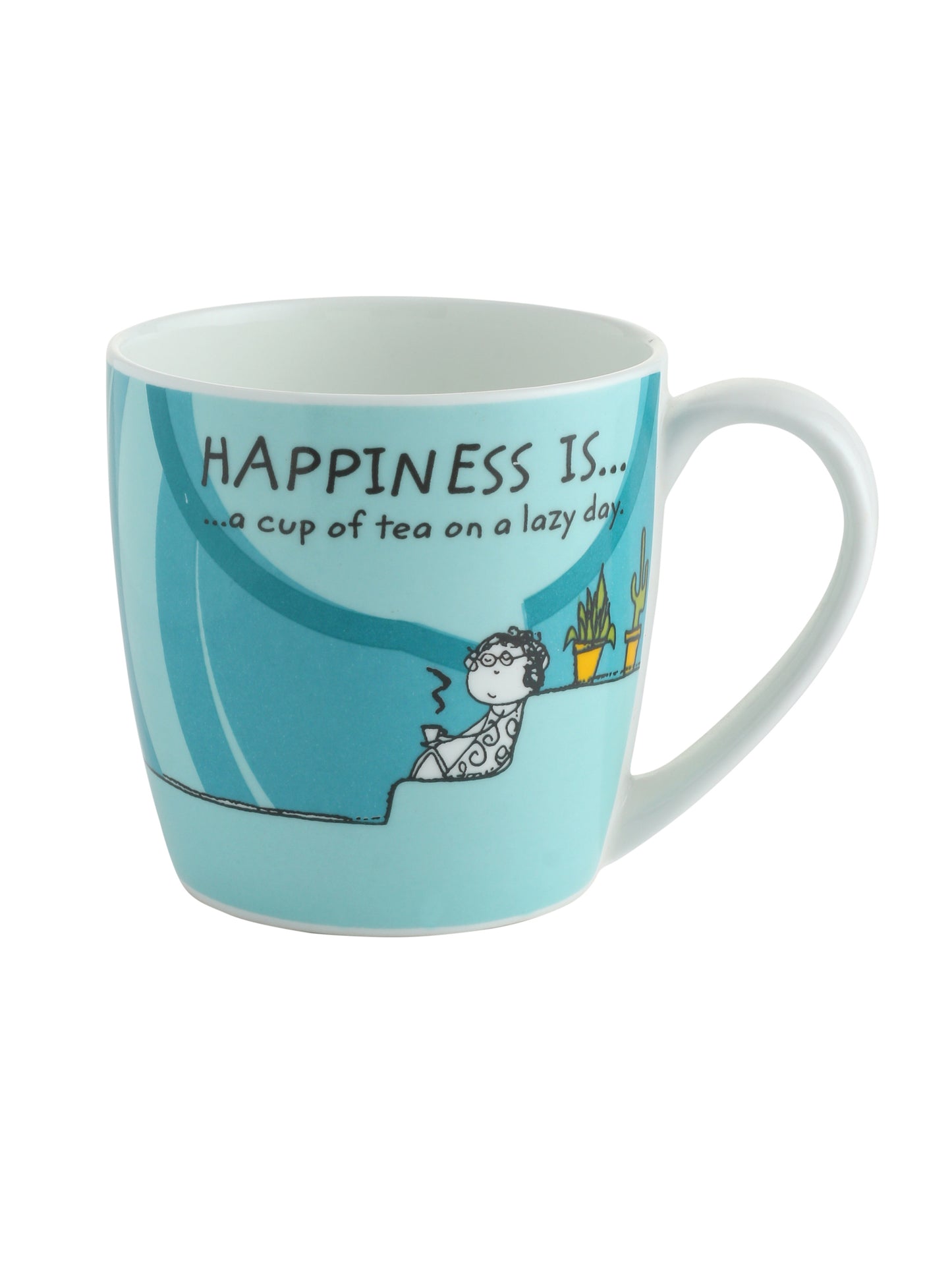 Happiness Is... Alton Medium Coffee Mug Tea Cups 210ml, Set of 4