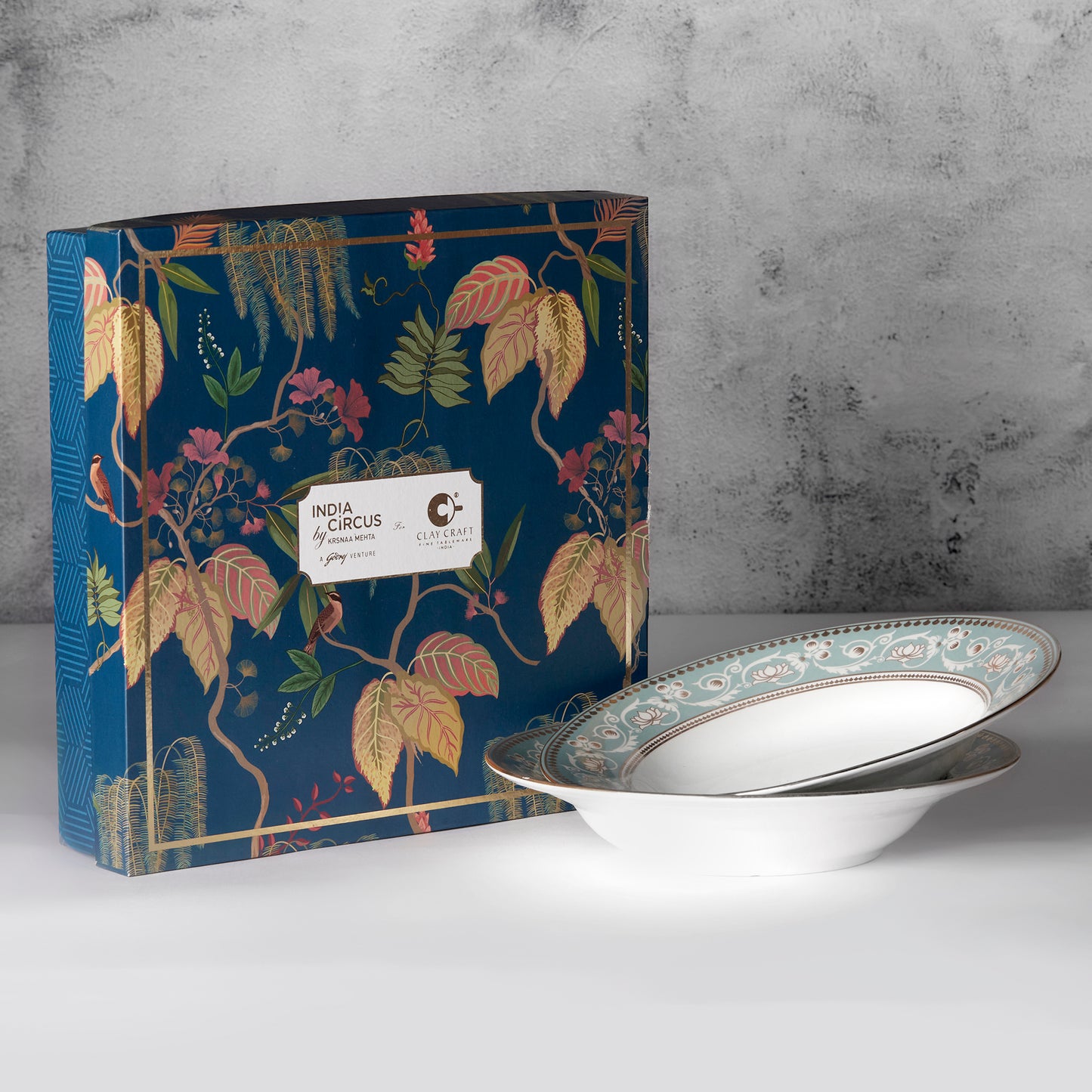 India Circus Regal Romance Pasta Plate Set of 2