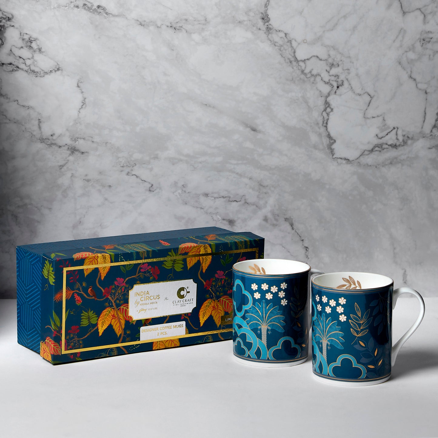 India Circus Oceanic Opulence Swing Milk Mug Set of 2