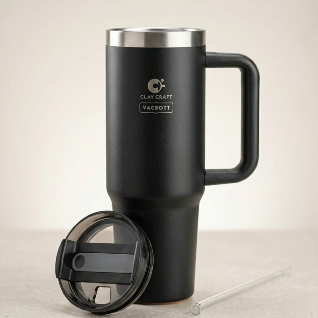 Vacbott Vacuum EverSip® Chrome Tumbler 900 ml for Adults for Office & Gym