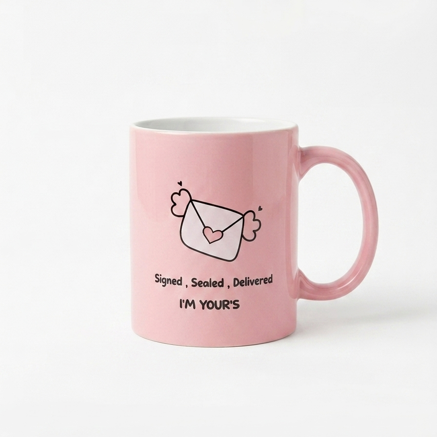 Swing Pebble Ceramic Coffee & Milk Mug with Printed Quotes, 350ml, (PB379)