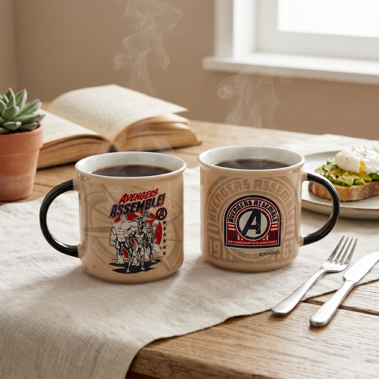 Disney Marvel Avengers Assemble Pebble Coffee & Milk Mug, 1 Piece, 400ml