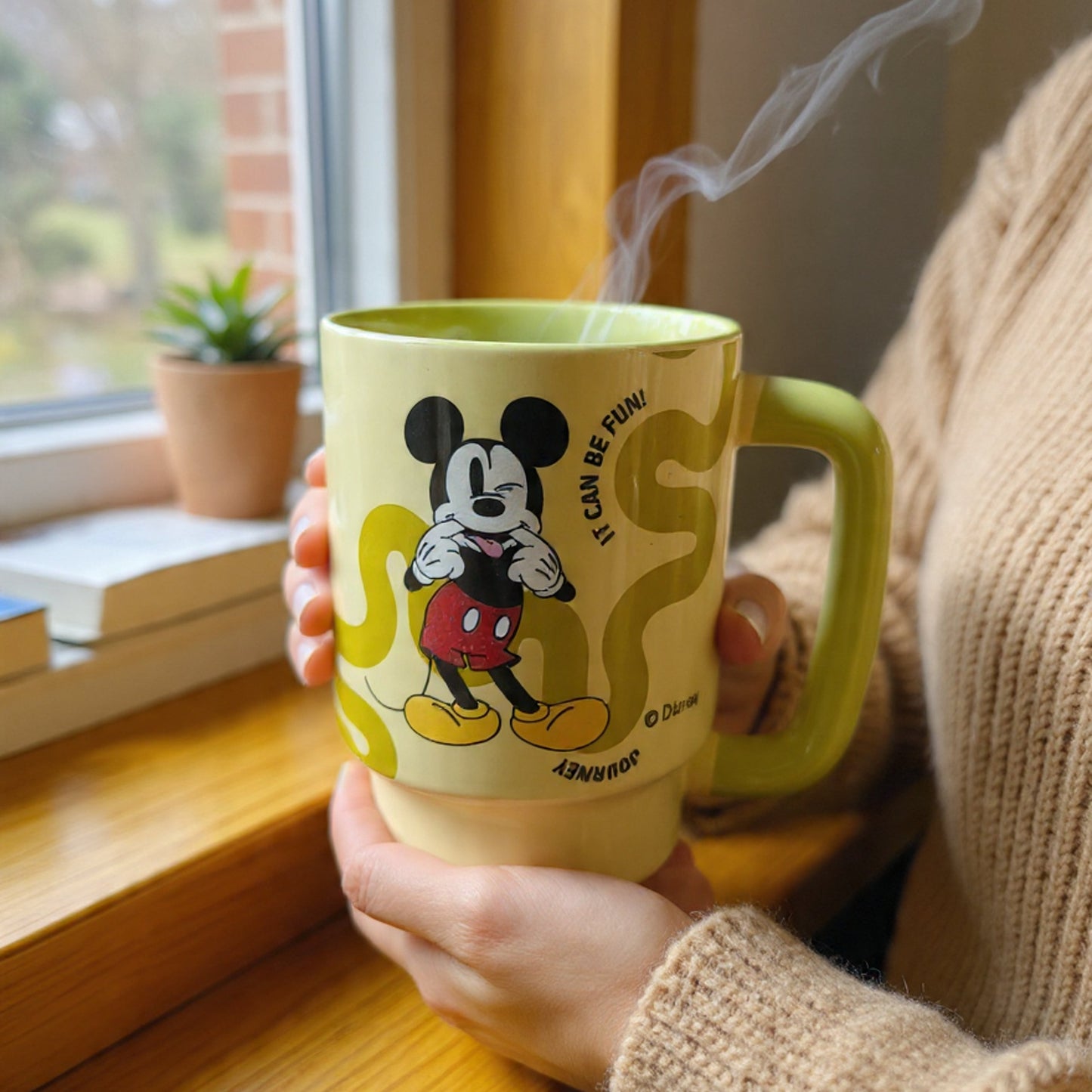 Disney Mickey Mouse Double-Sided Cartoon Print Presco Pebble Coffee & Milk Mug 1 Piece