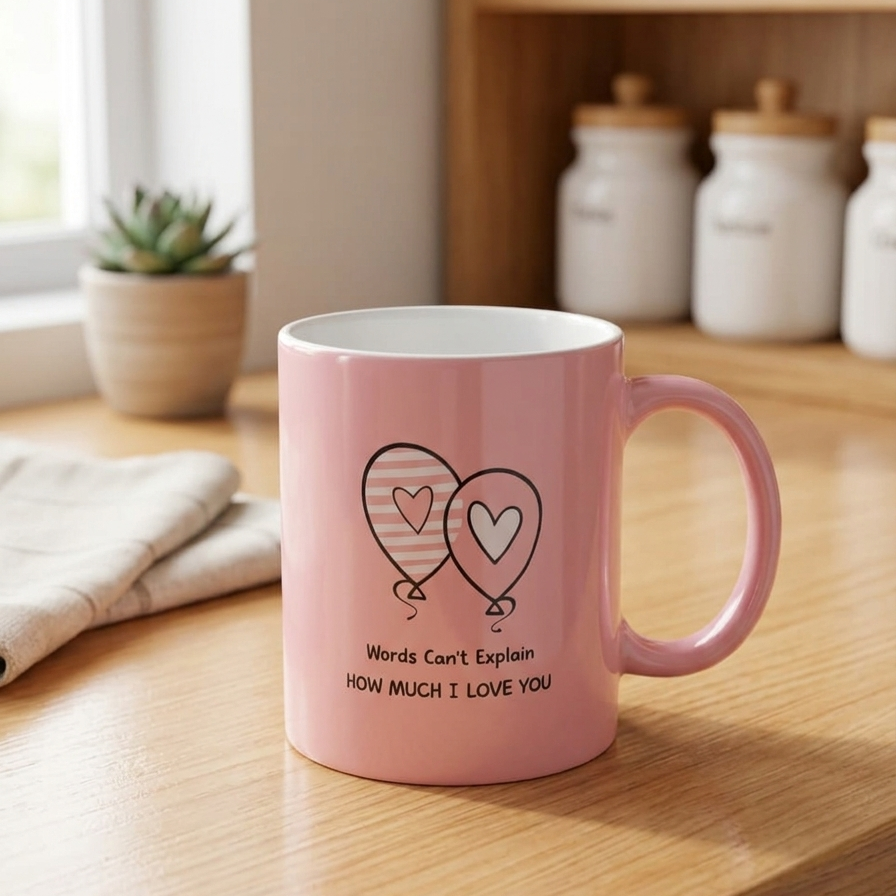 Swing Pebble Ceramic Coffee & Milk Mug with Printed Quotes, 350ml, (PB381)