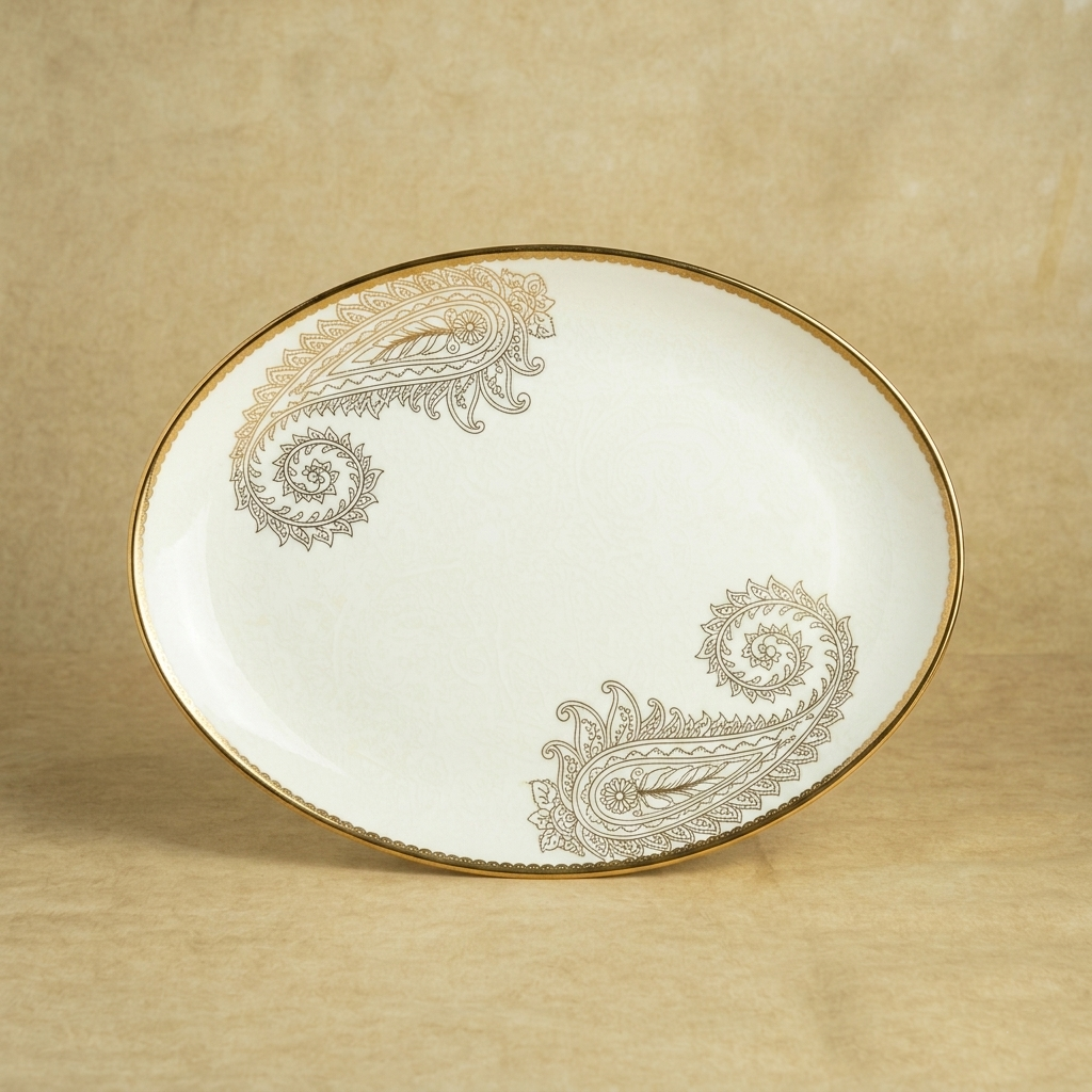 Clay Craft Urmi Ebony Dinner Set of 40 Pcs (DLX-701)