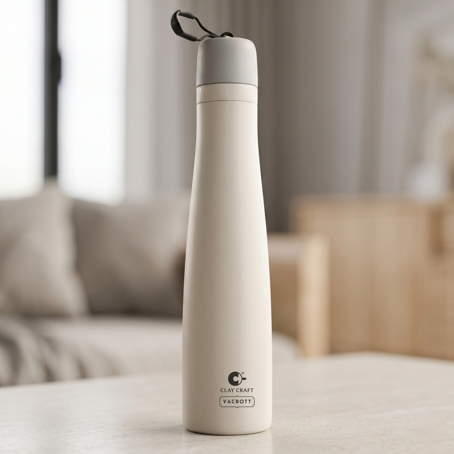 Vacbott Zylo Vacuum Insulated Double Walled Water Bottle 18 Hrs Hot & 24 Hrs Cold, BIS Certified, Stainless Steel Flask 650 ml