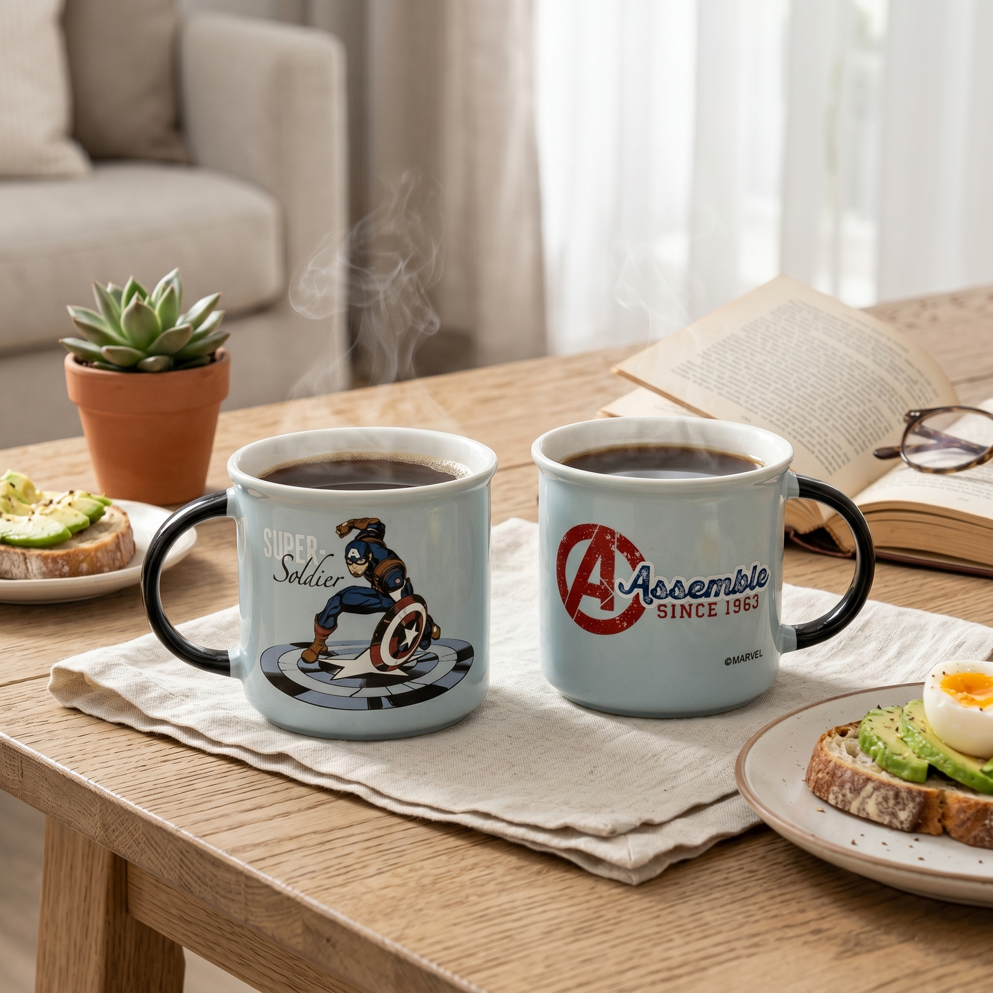 Disney Avengers Super Soldier Pebble Coffee & Milk Mug – 1 Piece, 400ml