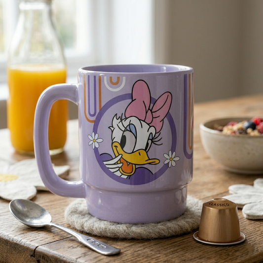 Disney Daisy Duck Double-Sided Cartoon Print Presco Pebble Coffee & Milk Mug 1 Piece