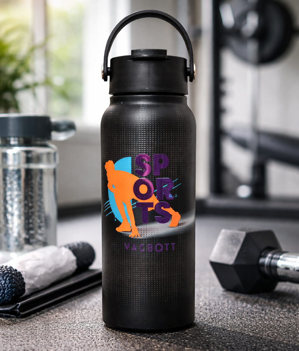 Vacbott Vacuum Bottle, Vivid Phantom Printed Double Walled 18 Hours Hot & 24 Hours Cold  Water Bottle Vacuum Insulated Hot & Cold Flask Water Bottle, 700ml