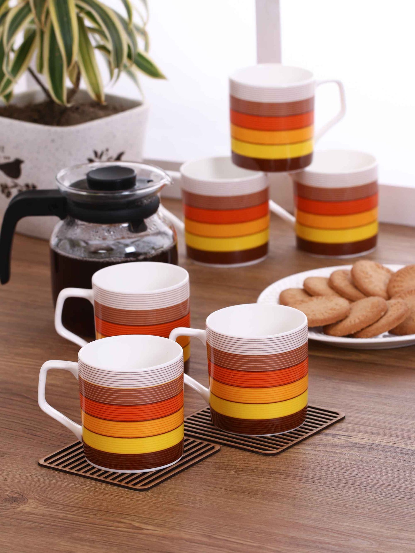 Director Hilton Coffee & Tea Mugs, 200ml, Set of 6 (391)