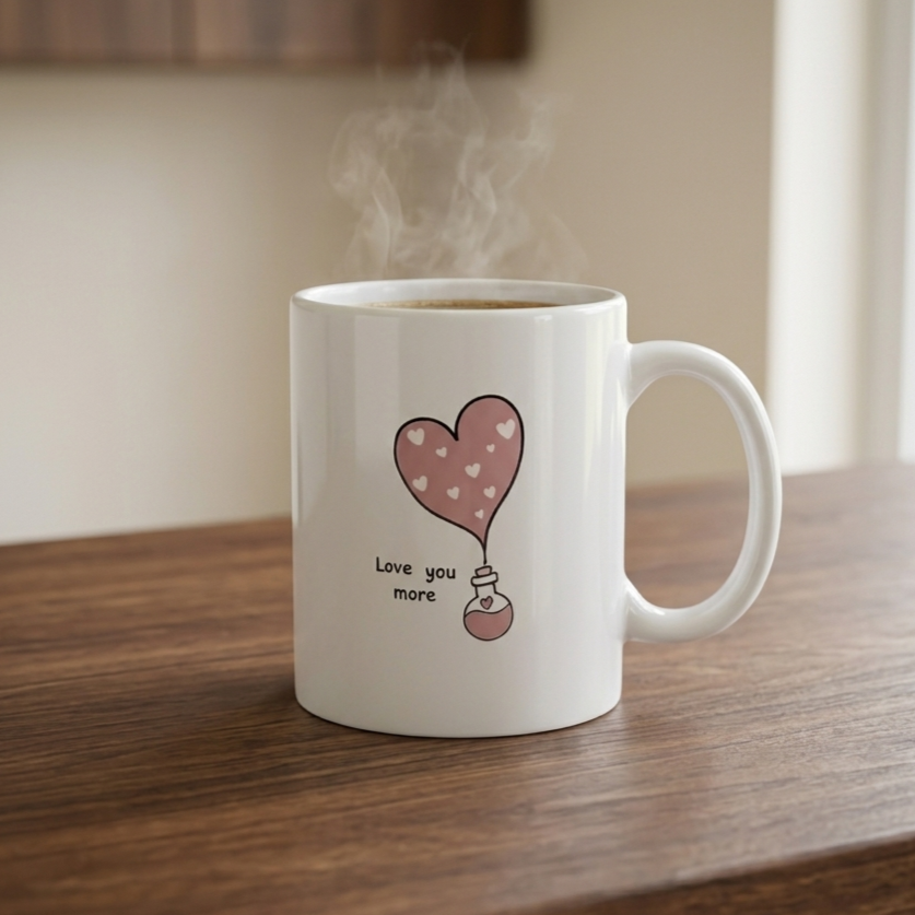 Swing Pebble Ceramic Coffee & Milk Mug with Printed Quotes, 350ml, (PB380)