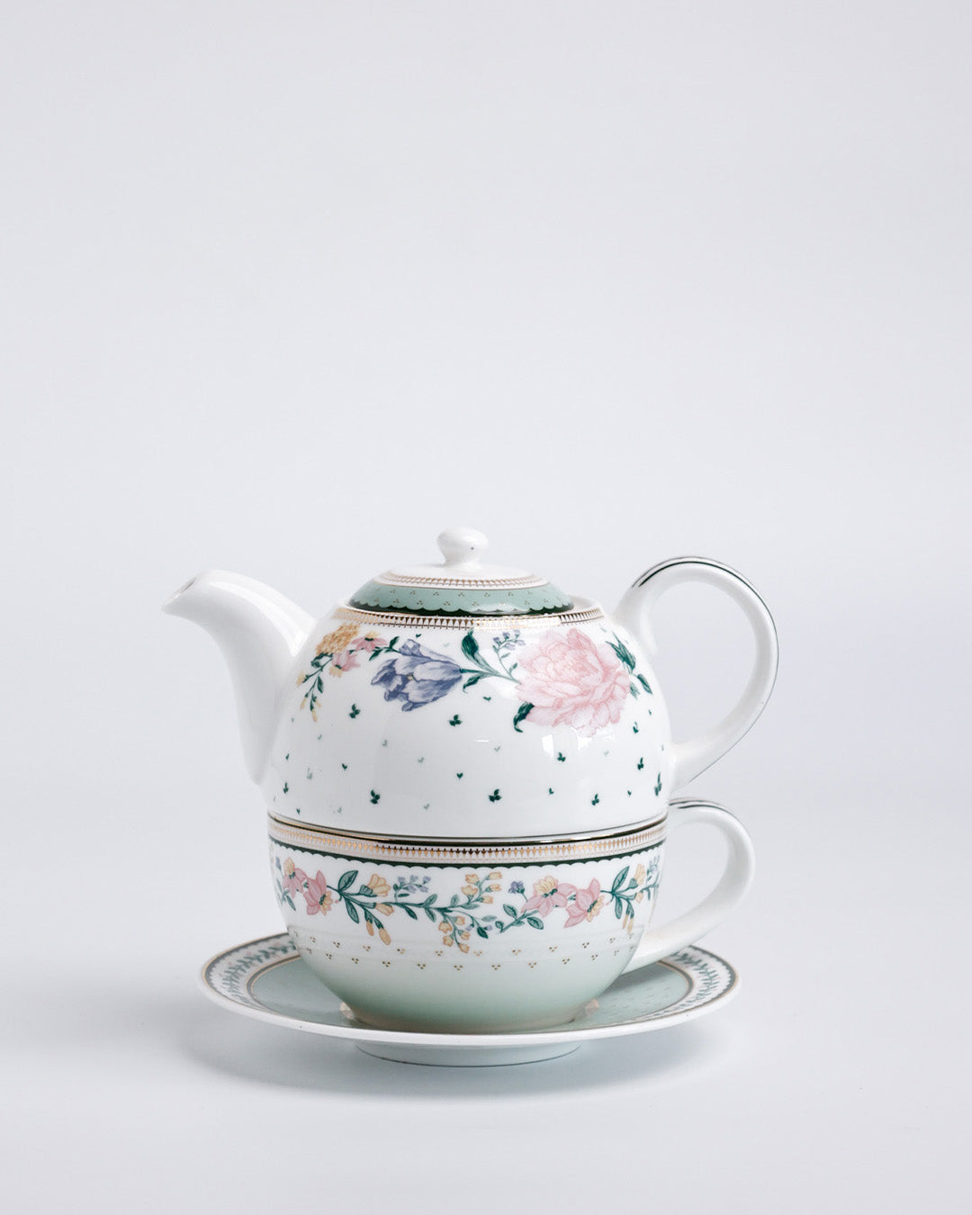 Magique by The Wishing Chair x Clay Craft, Emerald Ribbon – Tea for One Set