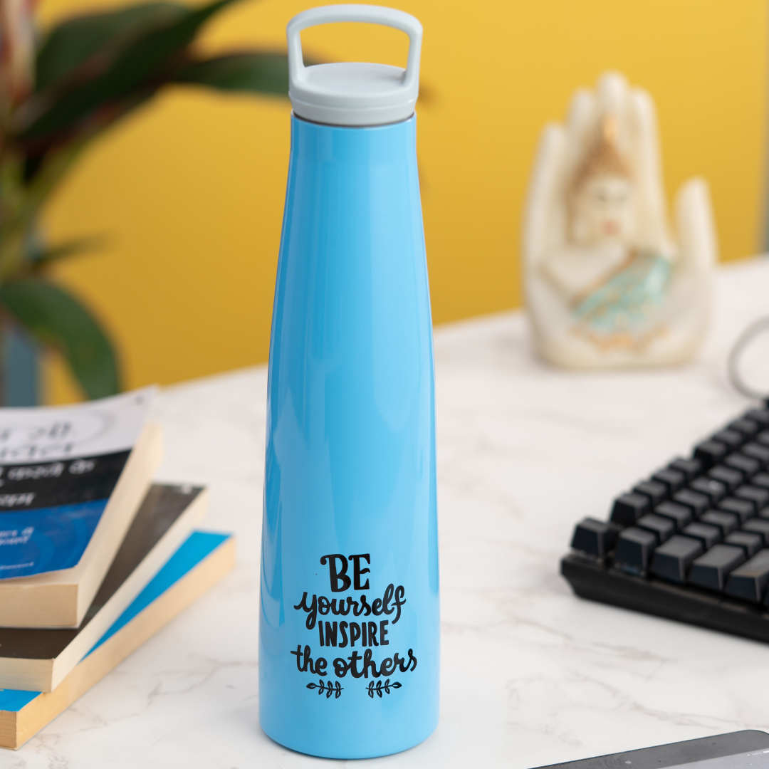 Vacbott Vaccum Bottle, Sleeko Peppy Double Walled 24 Hours Hot and Cold Water Bottle, BIS Certified,  700ml
