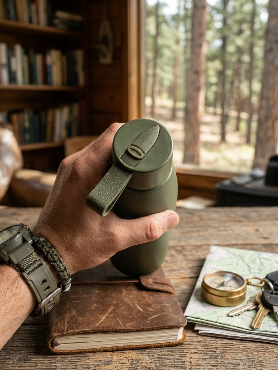Vacbott Vacuum Bottle, Alpha 18 Hours Hot & 24 Hours Cold  Water Bottle Vacuum Insulated Hot & Cold Flask, Black Velvet. BIS Certified