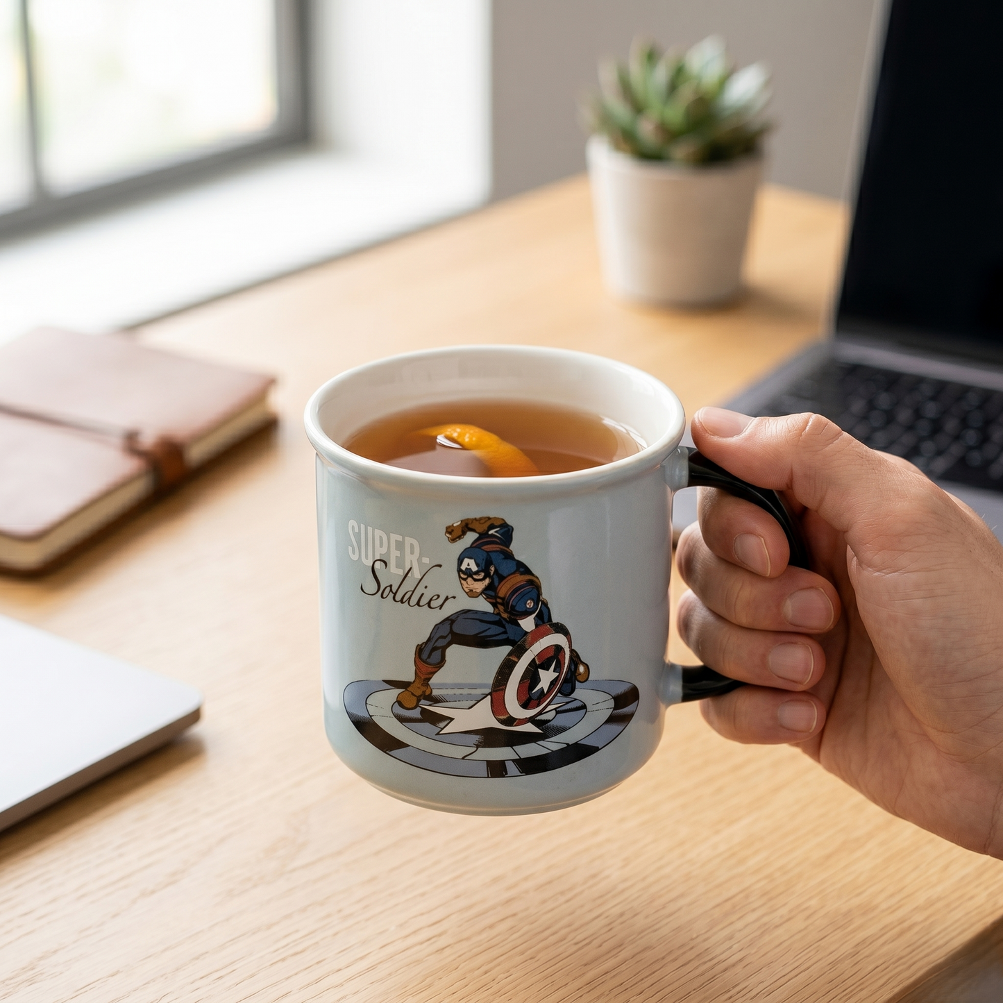 Disney Avengers Super Soldier Pebble Coffee & Milk Mug – 1 Piece, 400ml