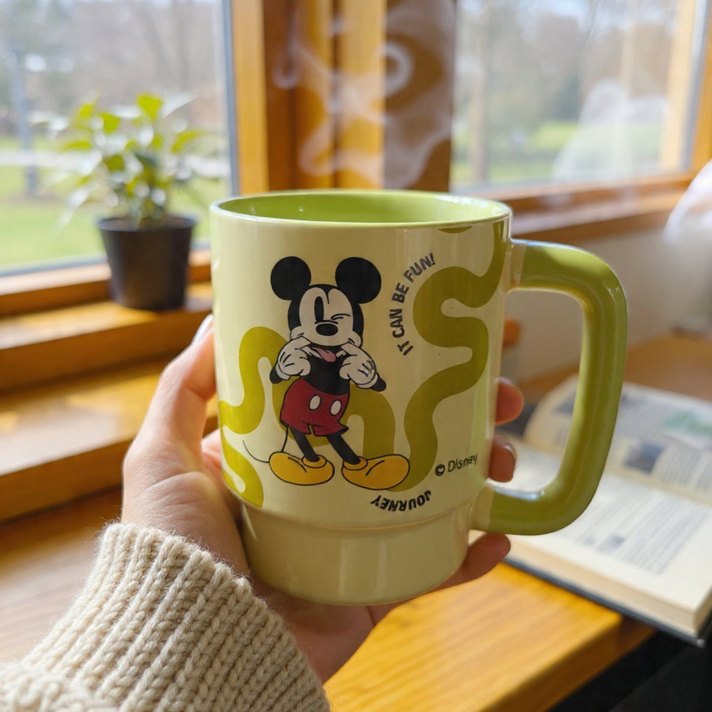 Disney Mickey Mouse Double-Sided Cartoon Print Presco Pebble Coffee & Milk Mug 1 Piece