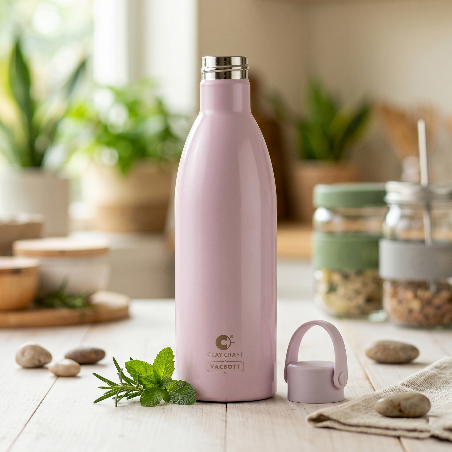 Vacbott Meko Neon Vacuum Insulated Double Walled Water Bottle 18 Hrs Hot & 24 Hrs Cold Stainless Steel Flask, BIS Certified, 680ml