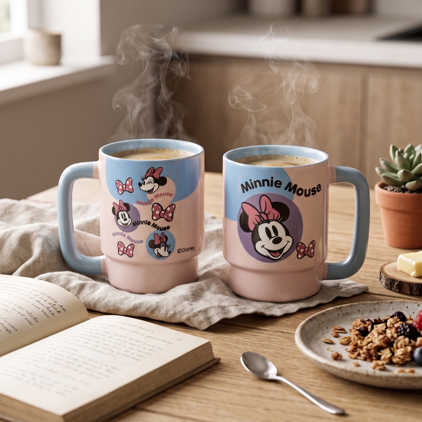 Disney Donald Duck Double-Sided Cartoon Print Pebble Coffee & Milk Mug – 1 Piece, 500ml