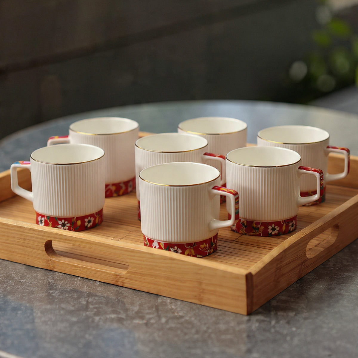 JCPL Charles Manor Coffee & Tea Mugs Set of 6, 230 ml (MS402)