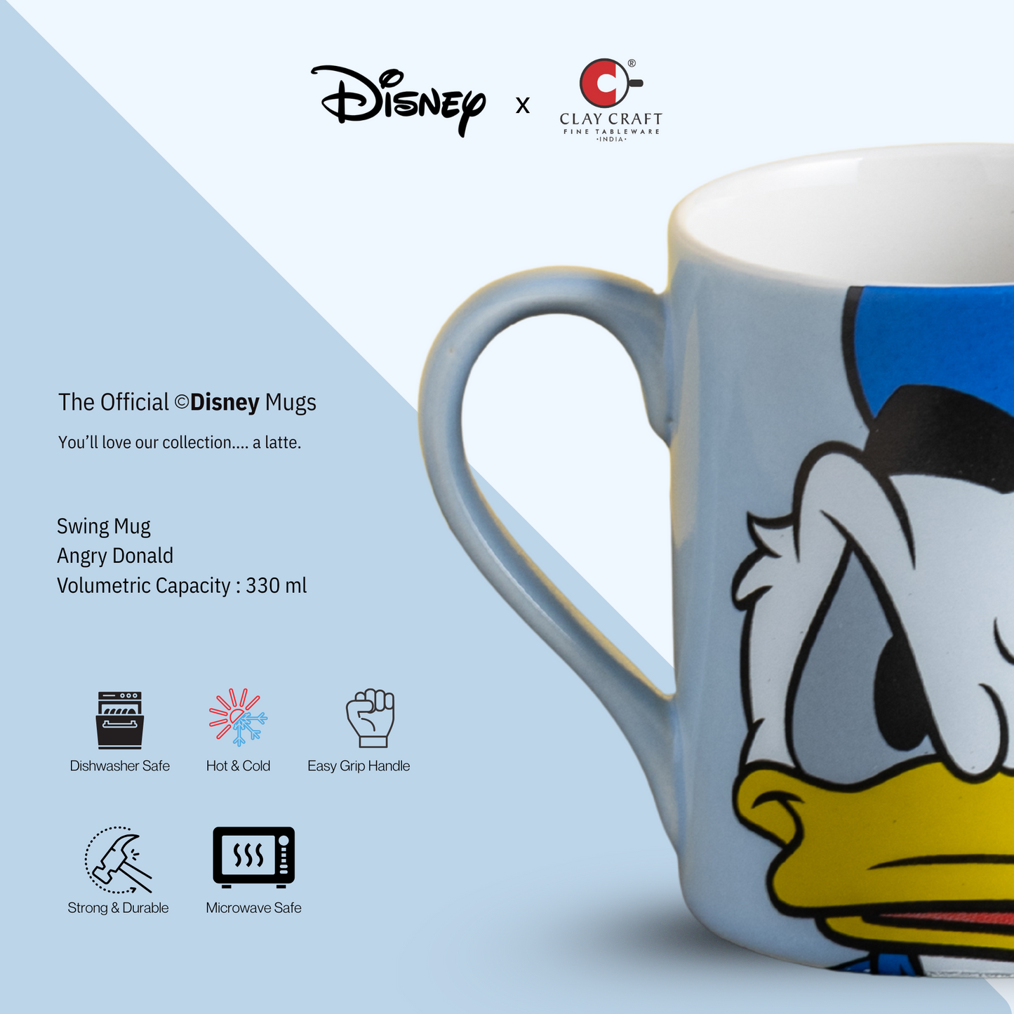 Disney Donald Duck Cartoon Print  Coffee & Milk Mug 1 Piece (330ml)