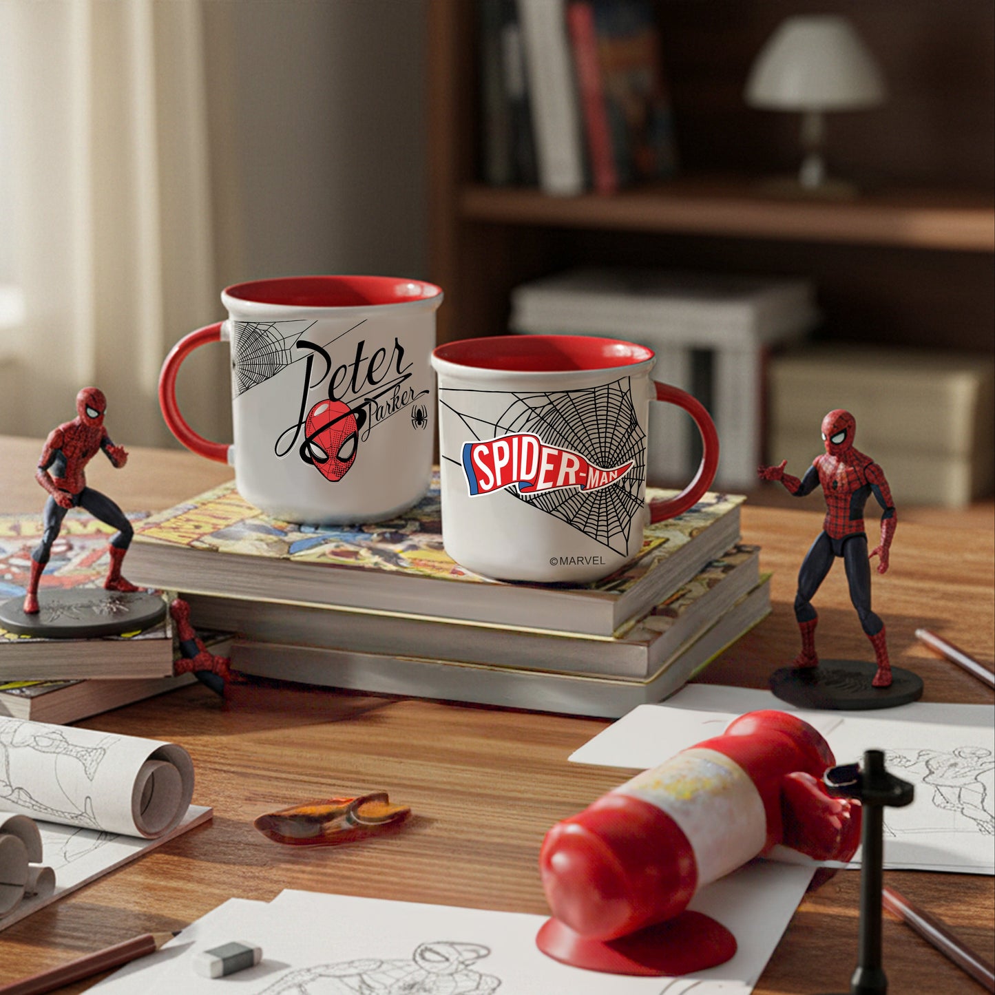 Disney Marvel Spider-Man 1st Double-Sided Cartoon Print Ceramic Coffee & Milk Mug – 1 Piece