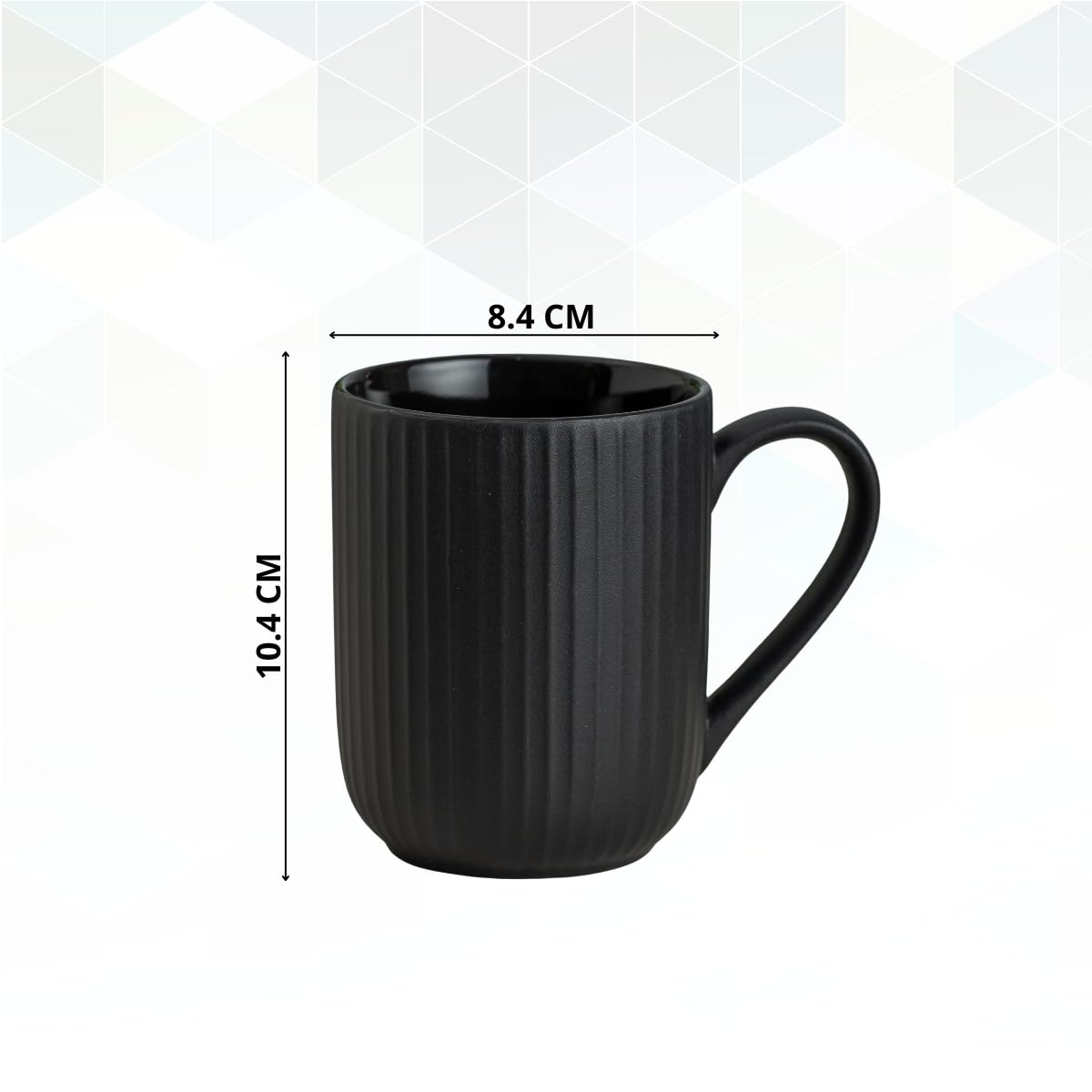 Linea Pebble Black Coffee/ Milk Mug, 1 Piece, 360 ml
