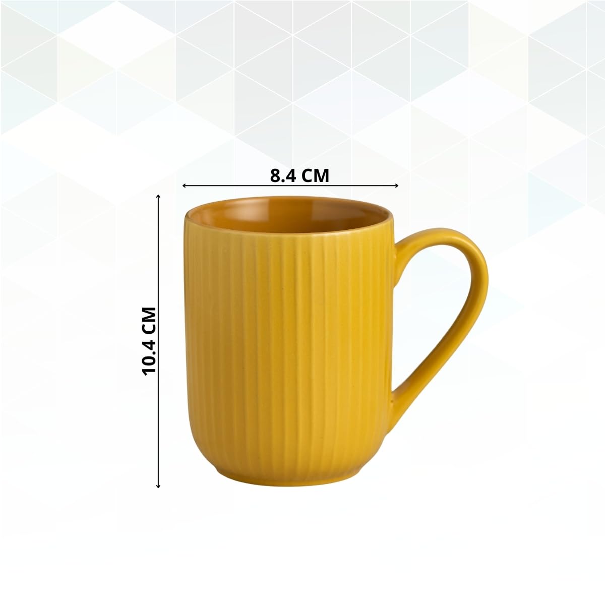 Linea Pebble Mustard Coffee/ Milk Mug, 1 Piece, 360 ml