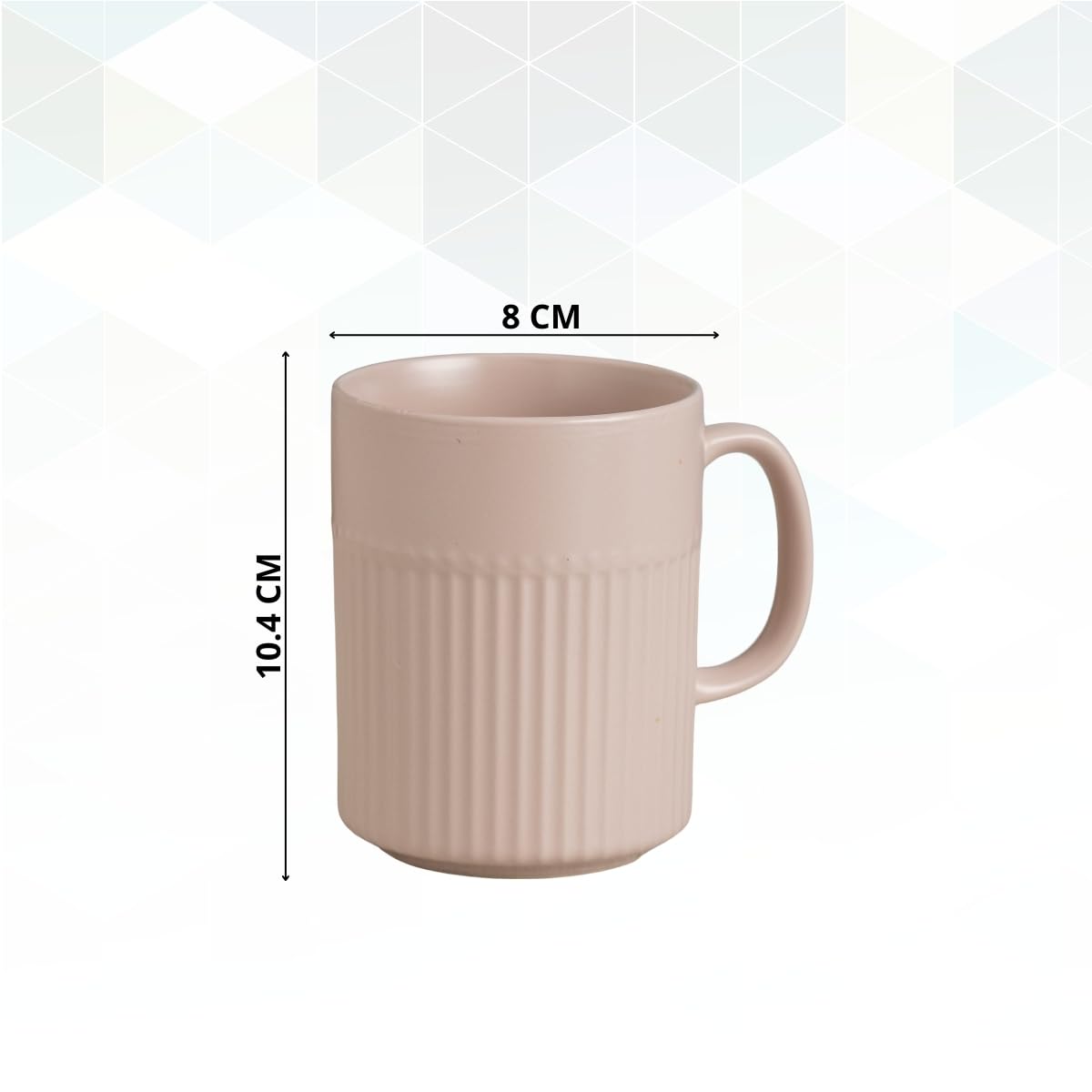 Crimson Matte Pebble IVORY Coffee/ Milk Mug, 1 Piece, 350 ml